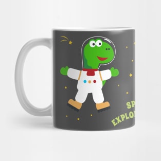 Cute dinosaur astronaut. Mug